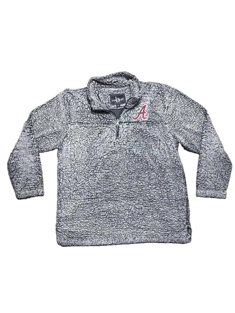Boxercraft Alabama Crimson Tide Sherpa Fleece Quarter Zip Pullover Jacket 2XL